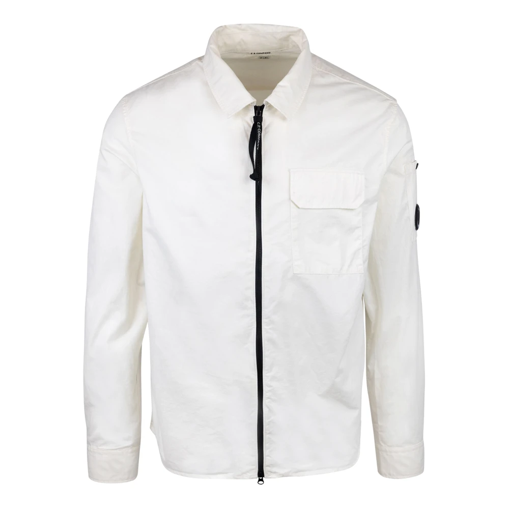 C.P. Company Witte Katoenen Regular Fit Overhemd White Heren