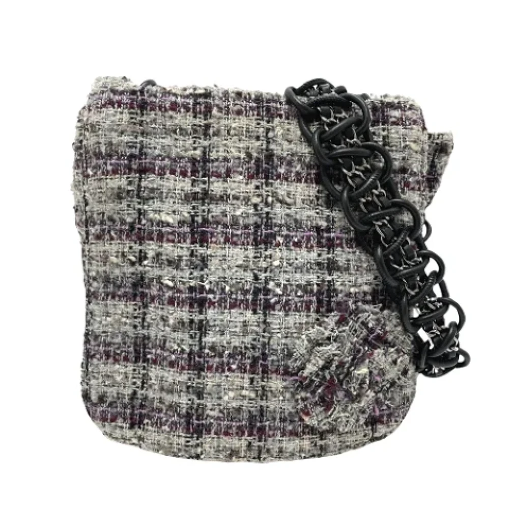 Chanel Vintage Pre-owned Fabric chanel-bags Gray Dames