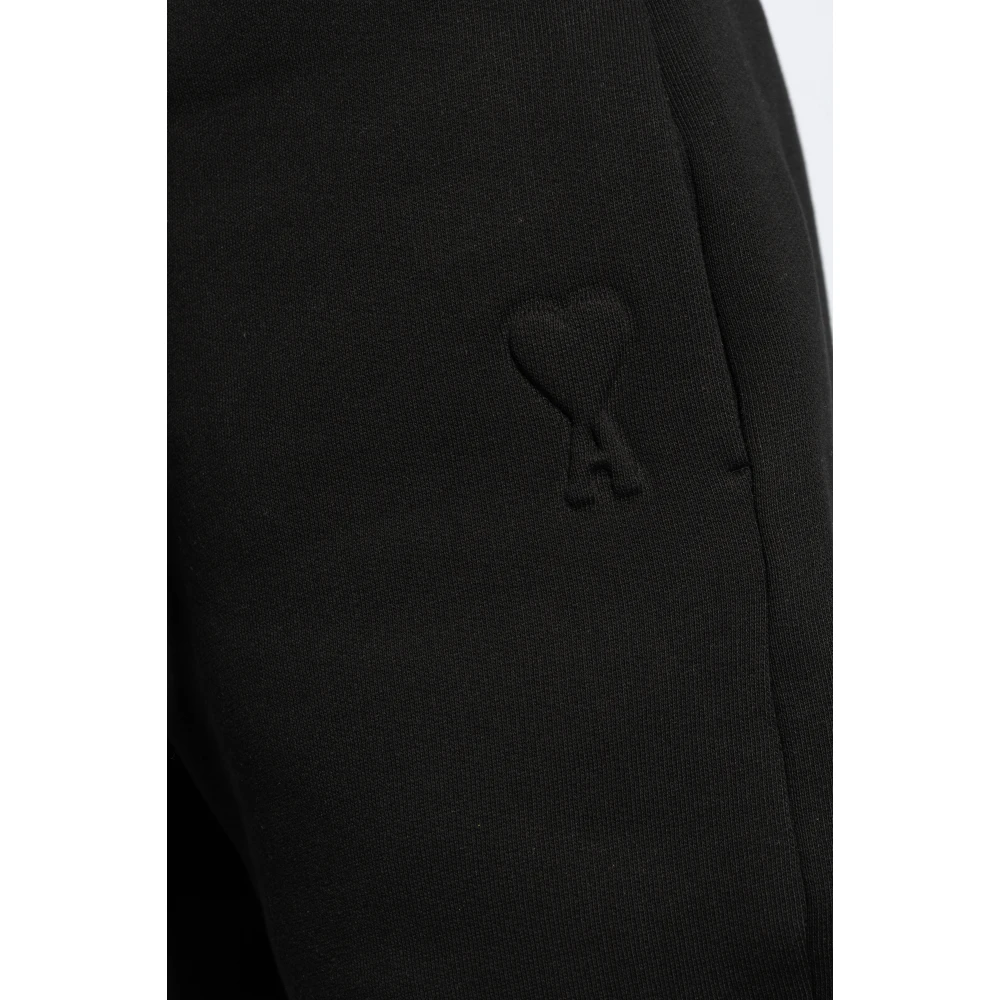 Ami Paris Shorts met logo Black Heren