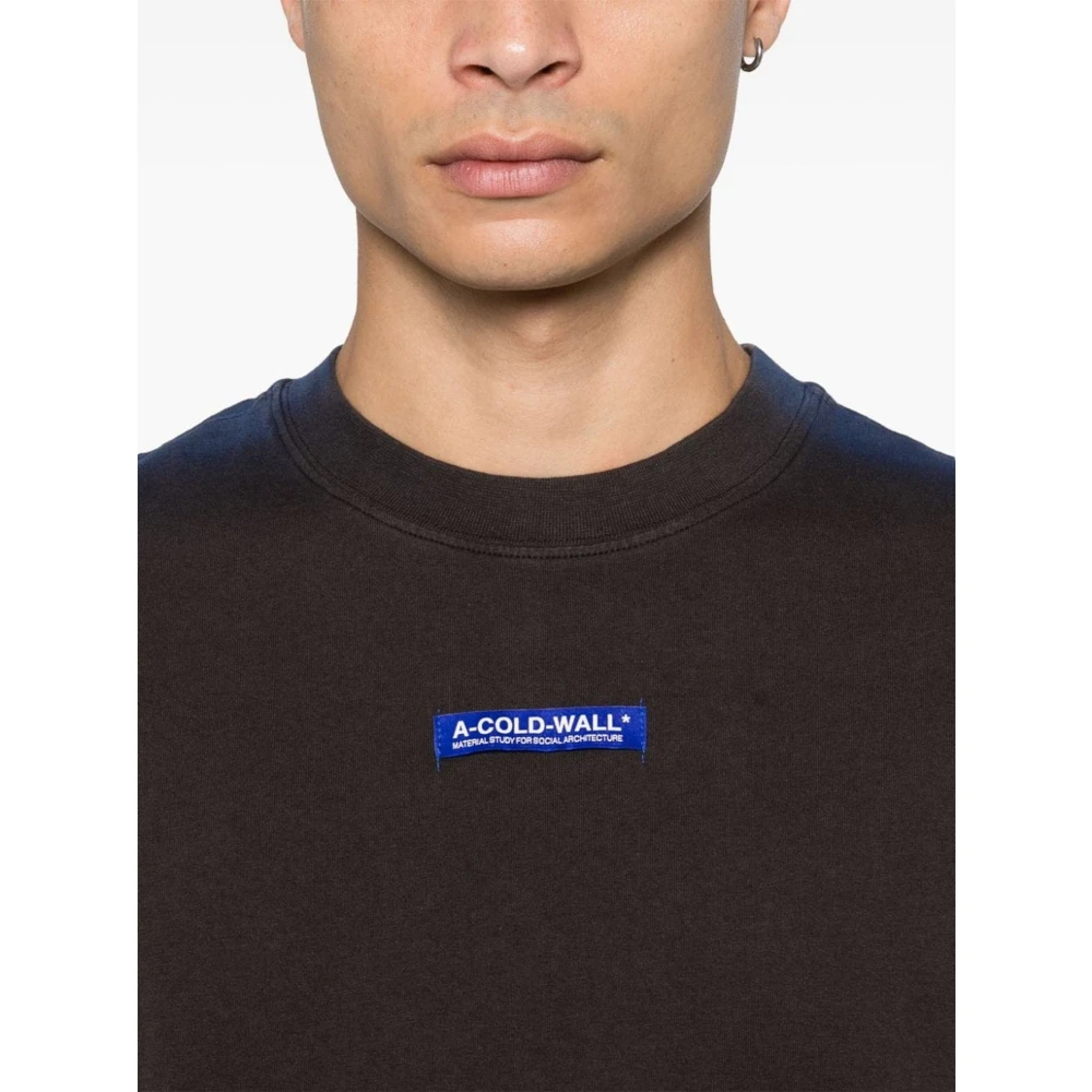 A-Cold-Wall Bruine Katoenen T-shirt met Logo Brown Heren