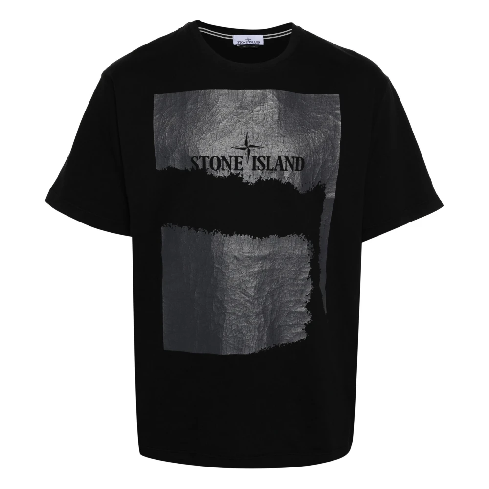 Stone Island Zwarte T-shirts en Polos Black Heren