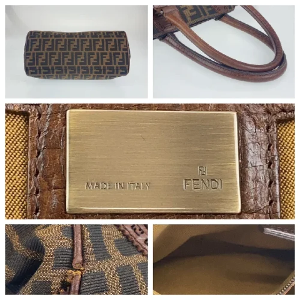 Fendi Vintage Pre-owned Canvas fendi-bags Brown Dames
