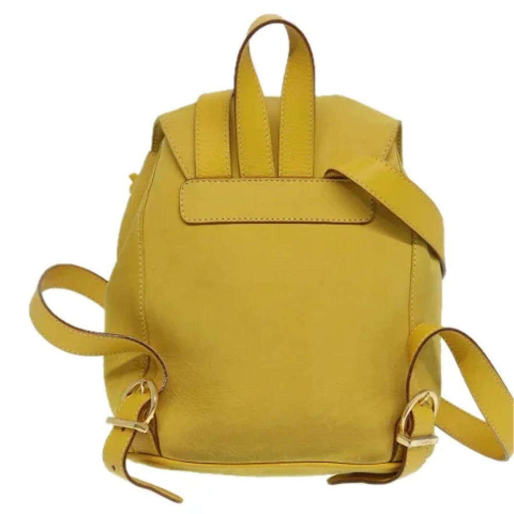 Salvatore Ferragamo Pre-owned Suede backpacks Yellow Dames