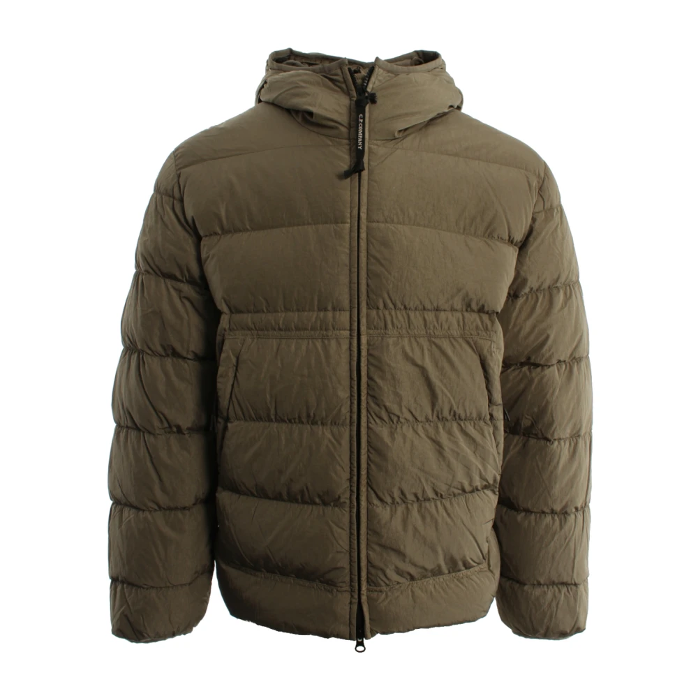 C.p. Company , Winter Jackets, Male, Green, S, Chrome-R Goggle Down Jacket