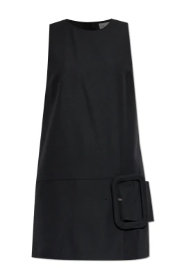 New Wool Belted Mini Dress