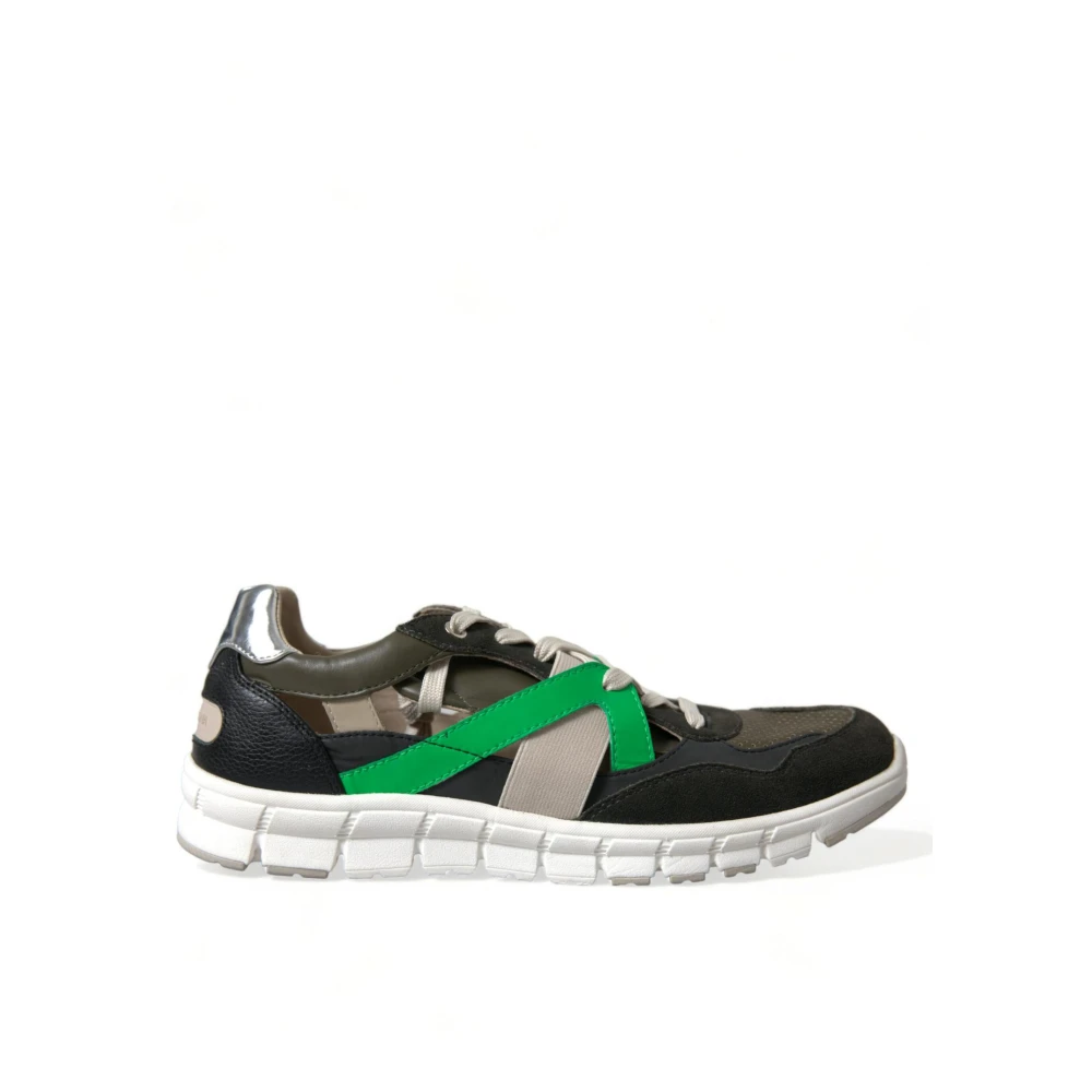 Dolce & Gabbana Men's Multicolor Sneakers, 7 Uk, Leather Suede Low Top Trainers