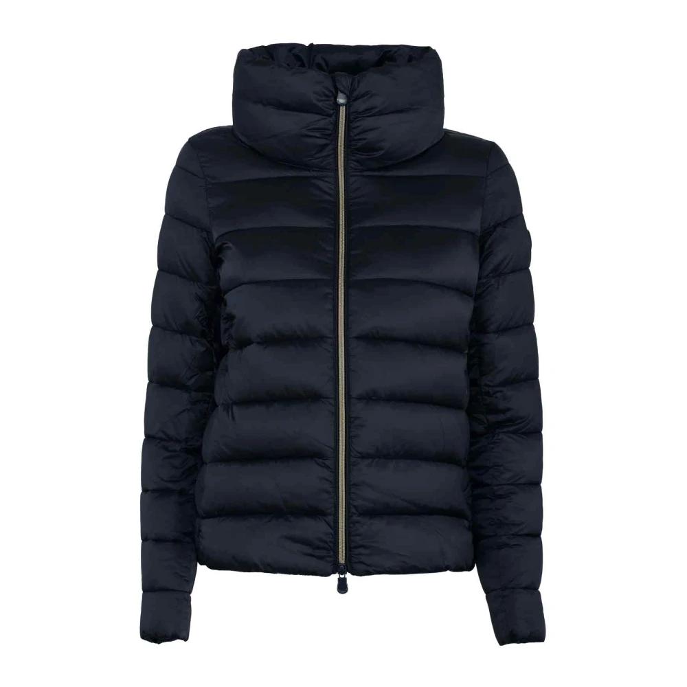 Save The Duck Glanzende Nylon Pufferjas Blue Dames