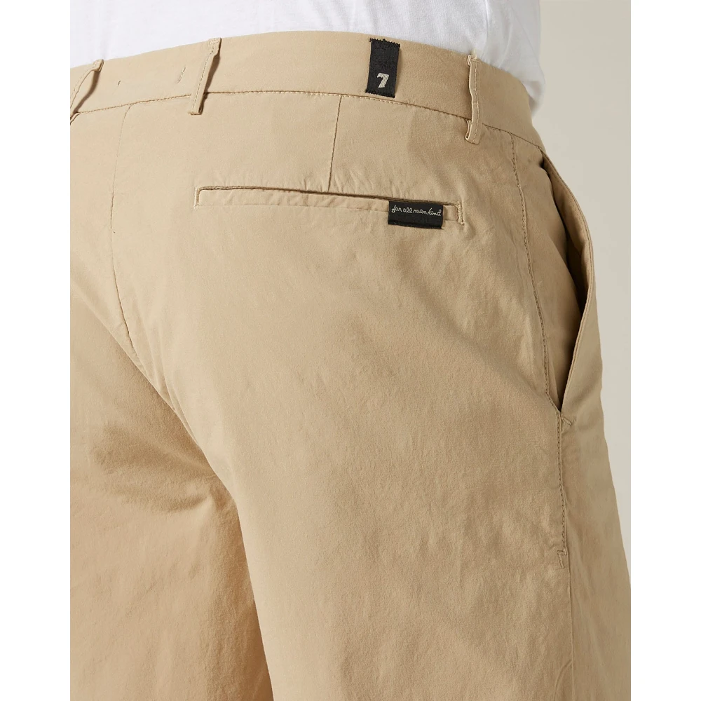 7 For All Mankind Shorts de sport décontractés pour hommes Beige Heren