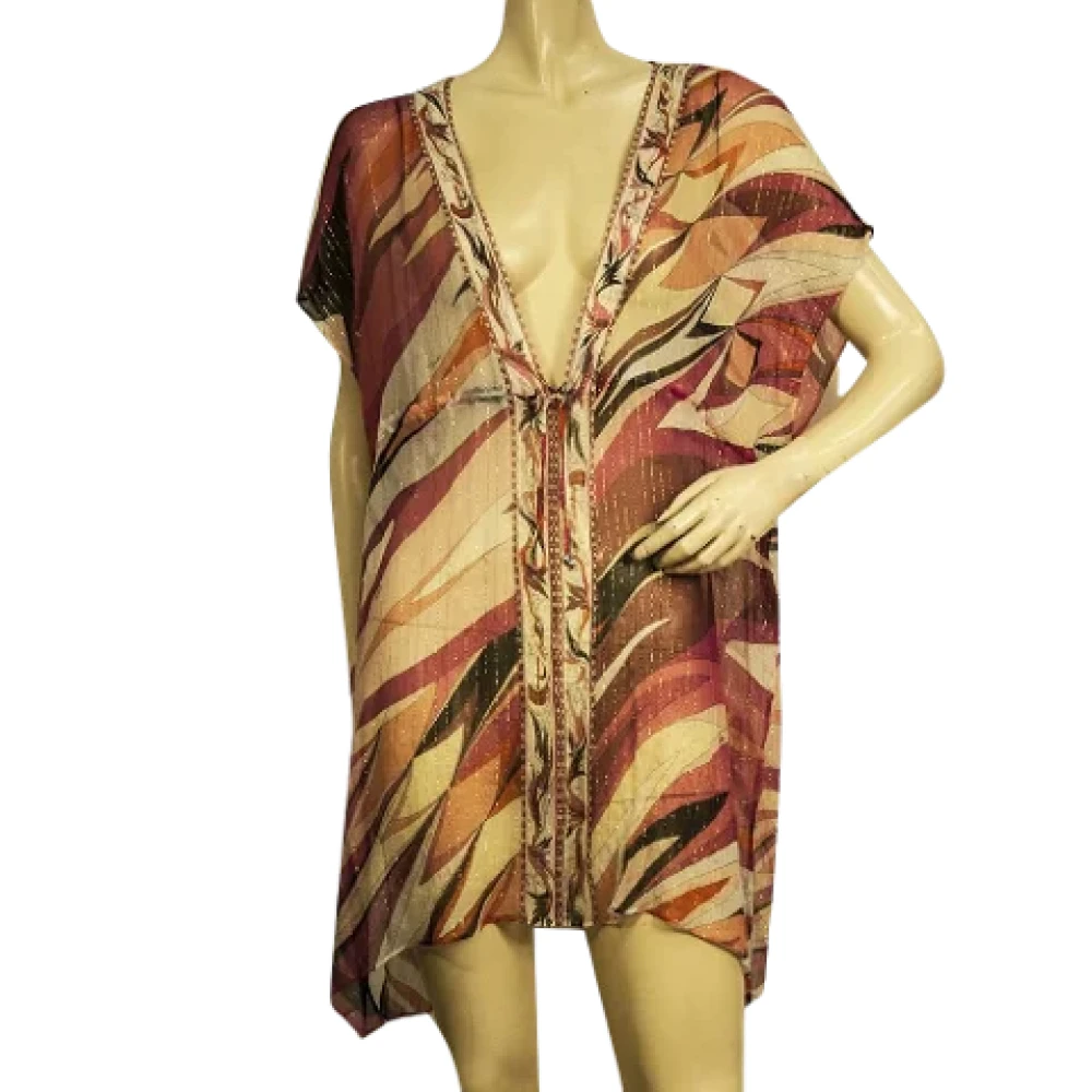 Emilio Pucci Pre-owned Silk dresses Brown Dames