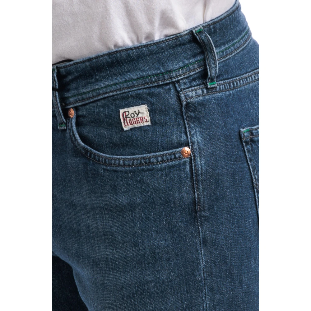 Roy Roger's Vintage Stone Denim Stretch Jeans Blue Heren