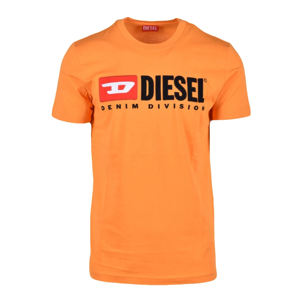 Diesel Katoenen T-shirt Orange Heren