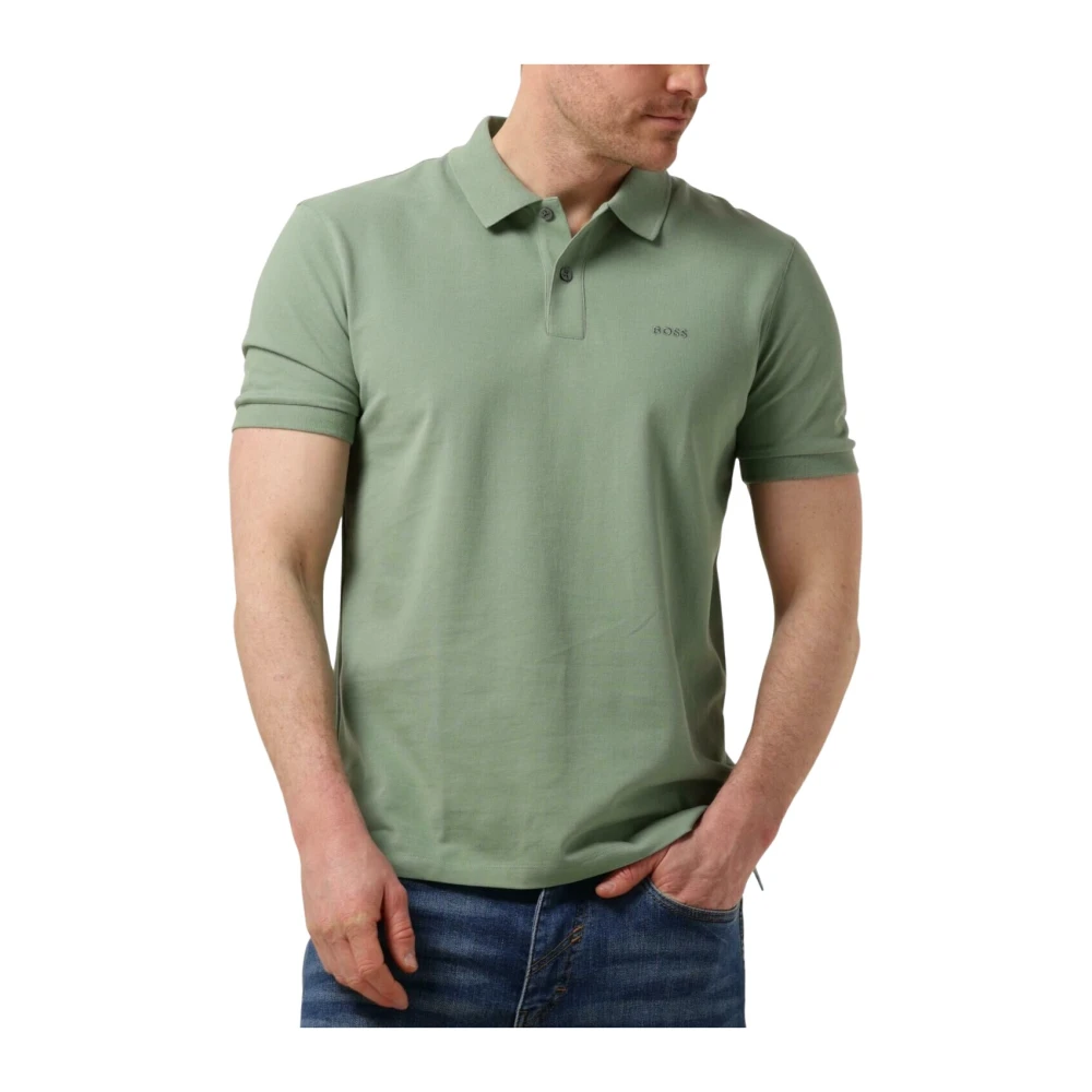 Boss Black Groene Katoenen Polo & T-shirts Pallas Green Heren