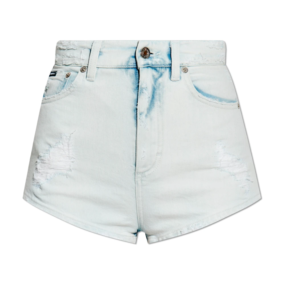 Dolce & Gabbana Blue Denim Shorts - Female - Denim Shorts - S - Shorts