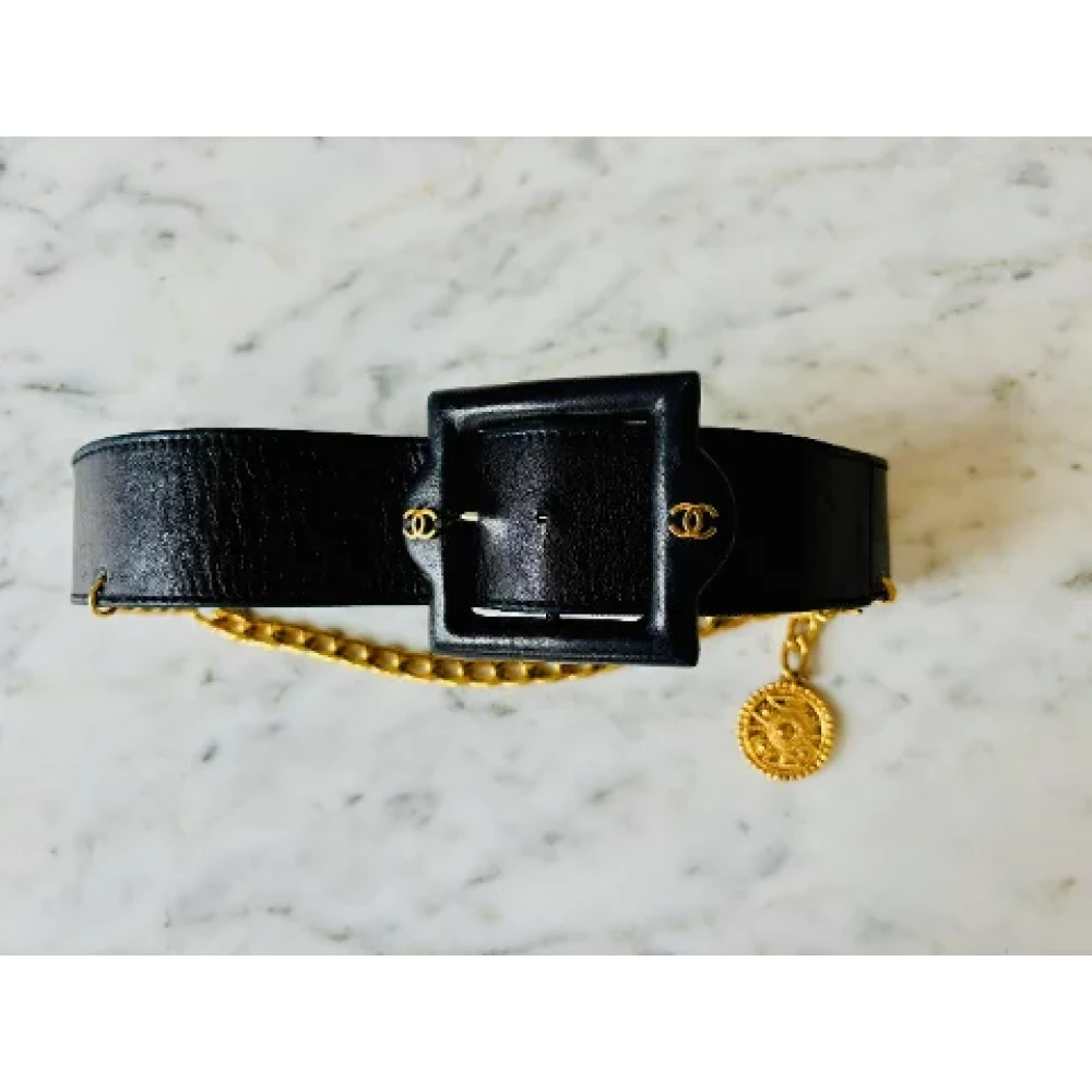Chanel Vintage Pre-owned Fabric belts Black Dames