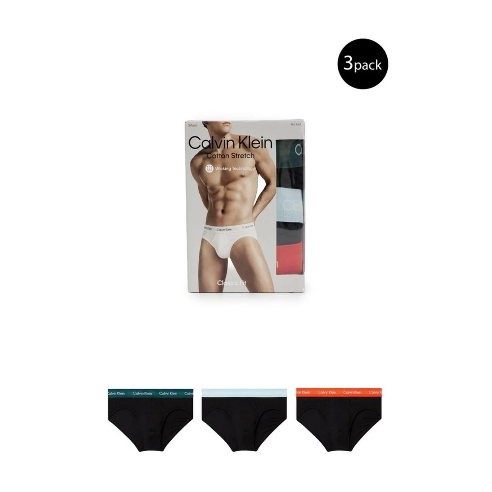 Calvin Klein Zwarte Katoenen Hip Briefs 3Pack Black Heren