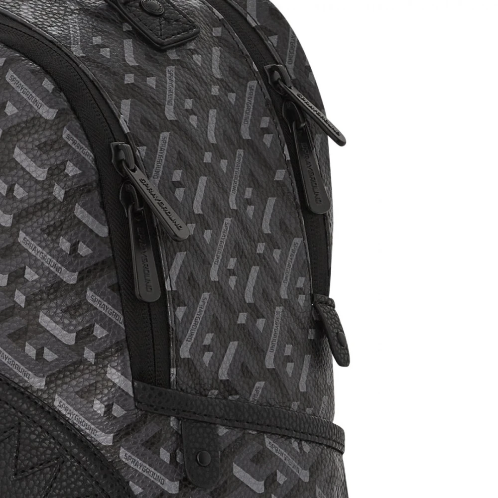 Sprayground 3Dsg Blackout Rugzak met Voorvak Black Unisex