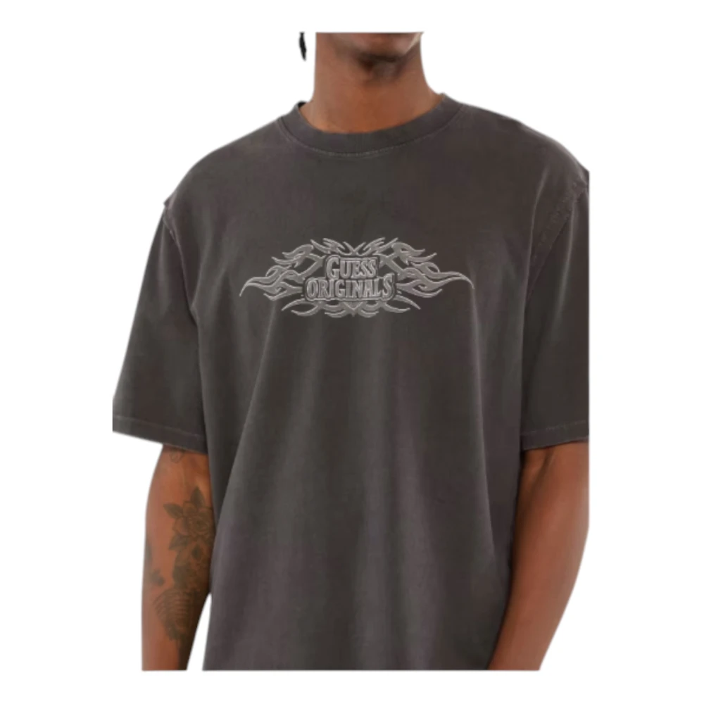 Guess Katoenen T-shirt voor Mannen Originals Black Heren