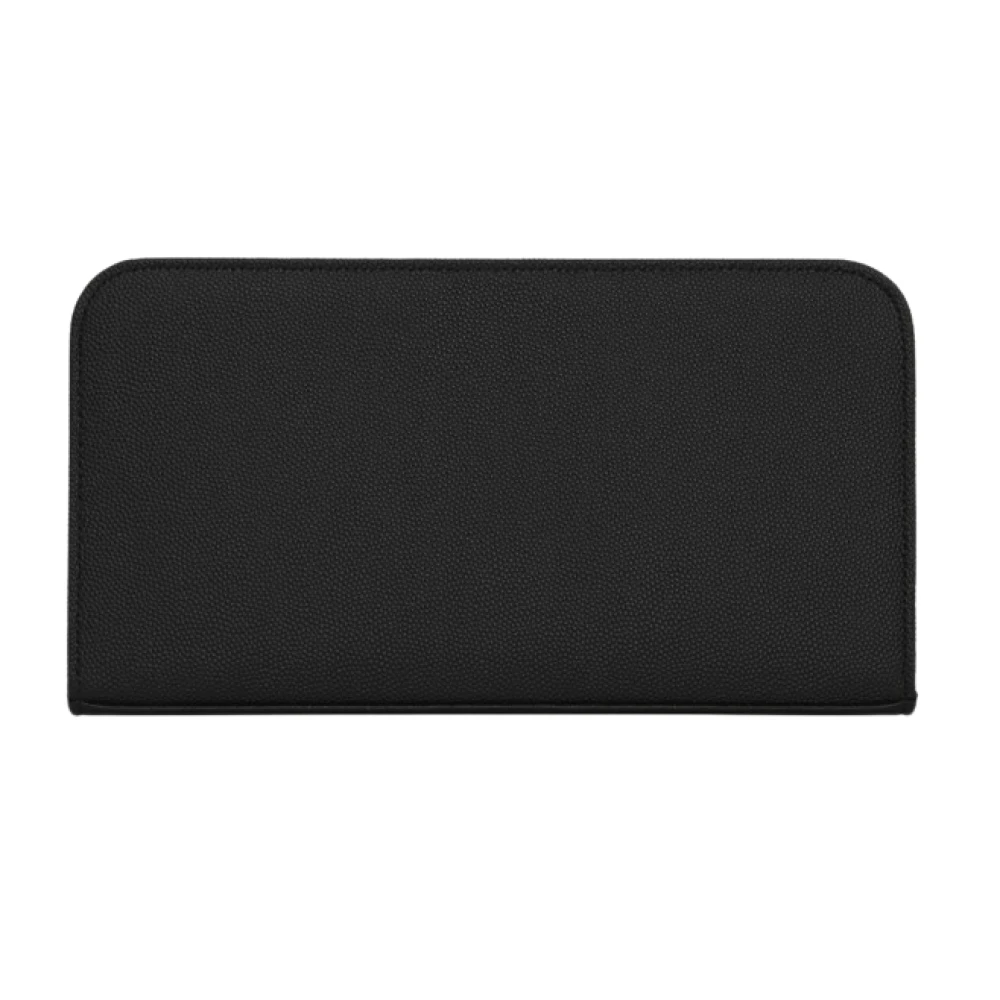 Saint Laurent Zwarte Portemonnees voor Mannen Black Heren