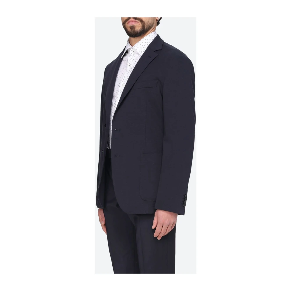 Hugo Boss Stretch katoenen jersey jas Blue Heren