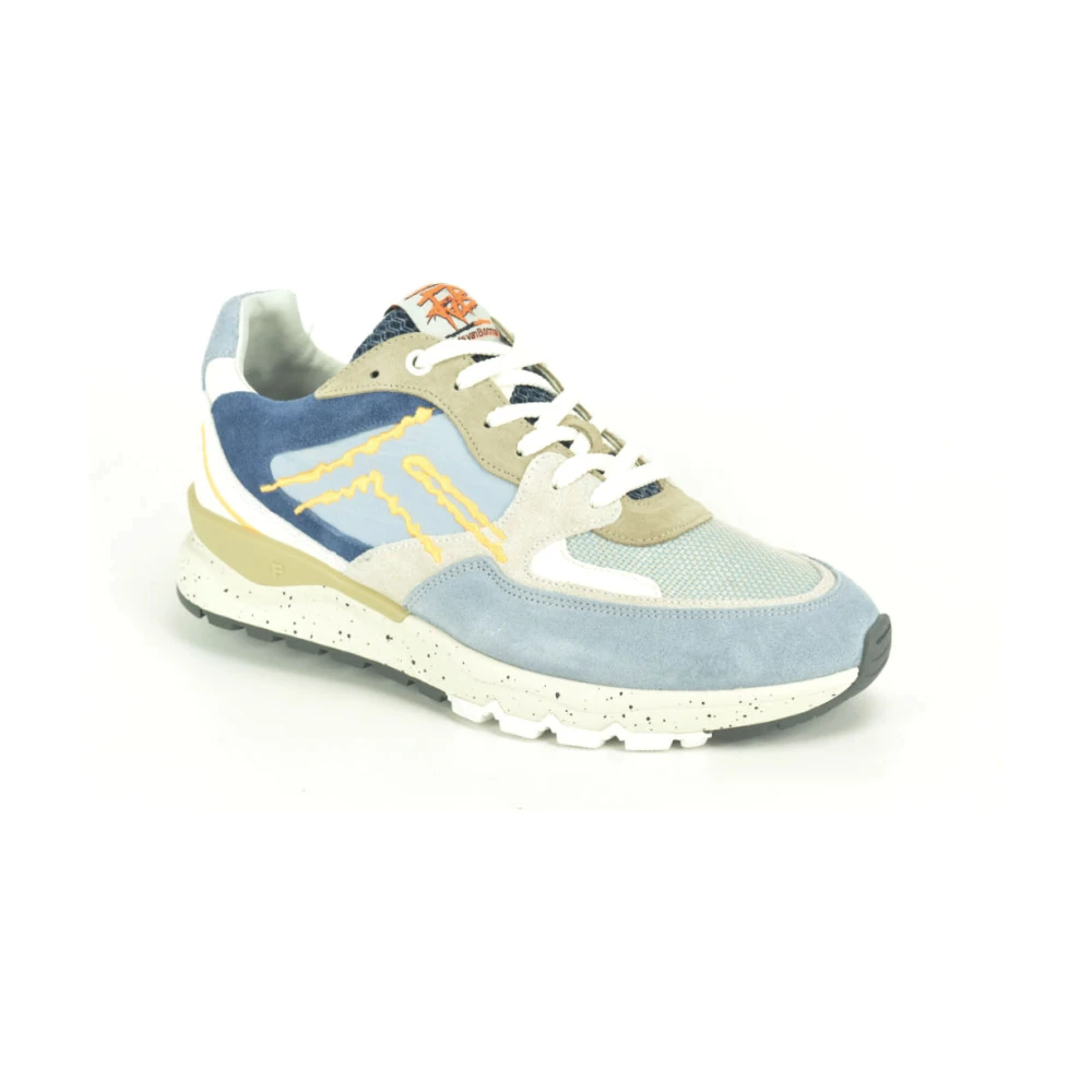 Floris van Bommel JeansBlauw +Fluo Runner N. Heren Schoenen Veelkleurig Multicolor