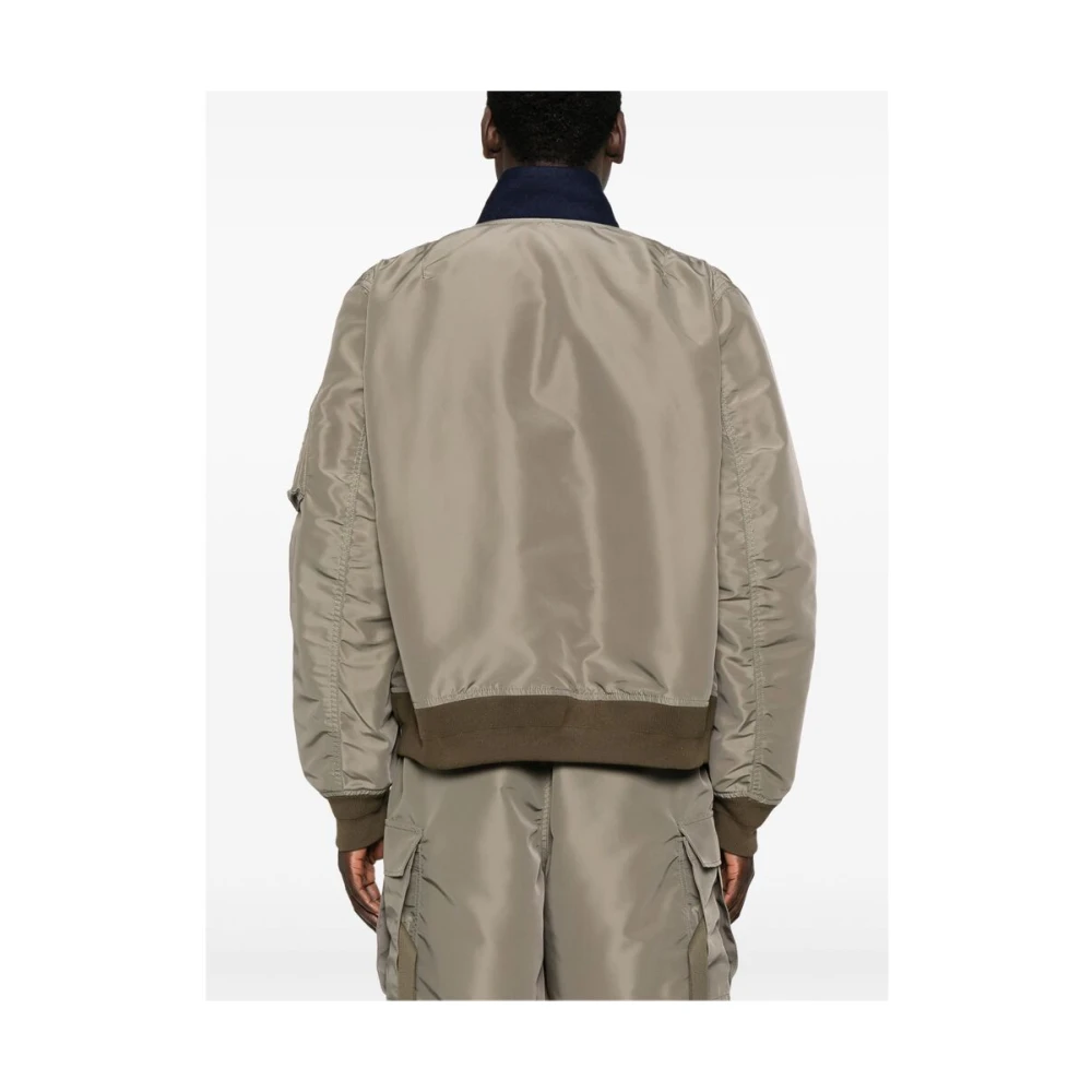 Sacai Groene Utility Jas met Meerdere Zakken Green Heren