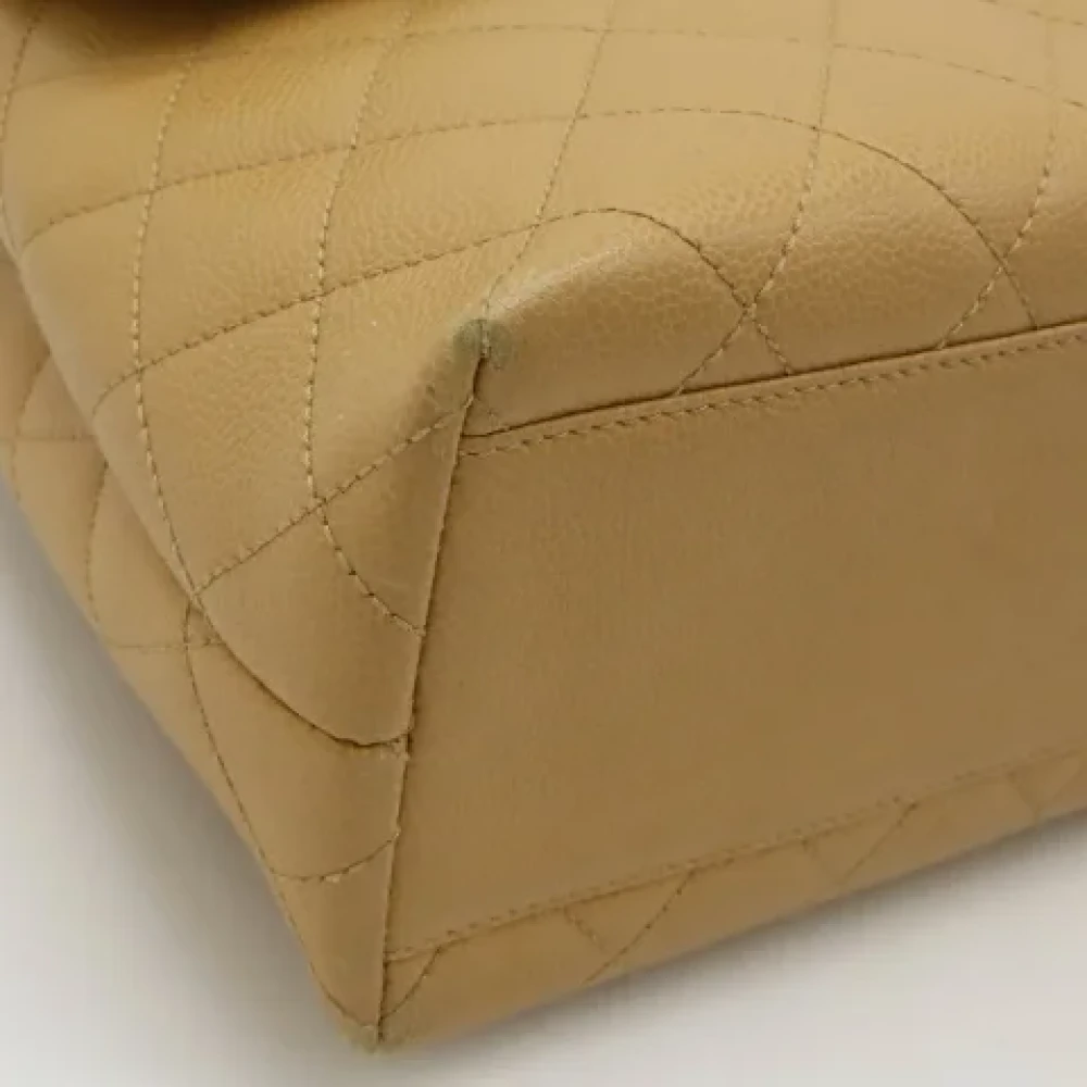 Chanel Vintage Pre-owned Leather handbags Beige Dames