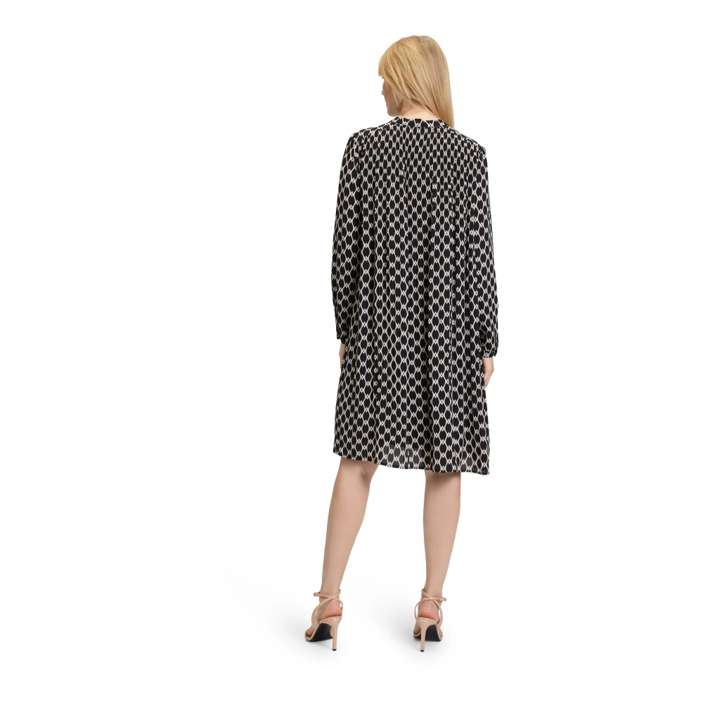 Betty Barclay Geplooide Jurk 3 4 Mouw Black Dames