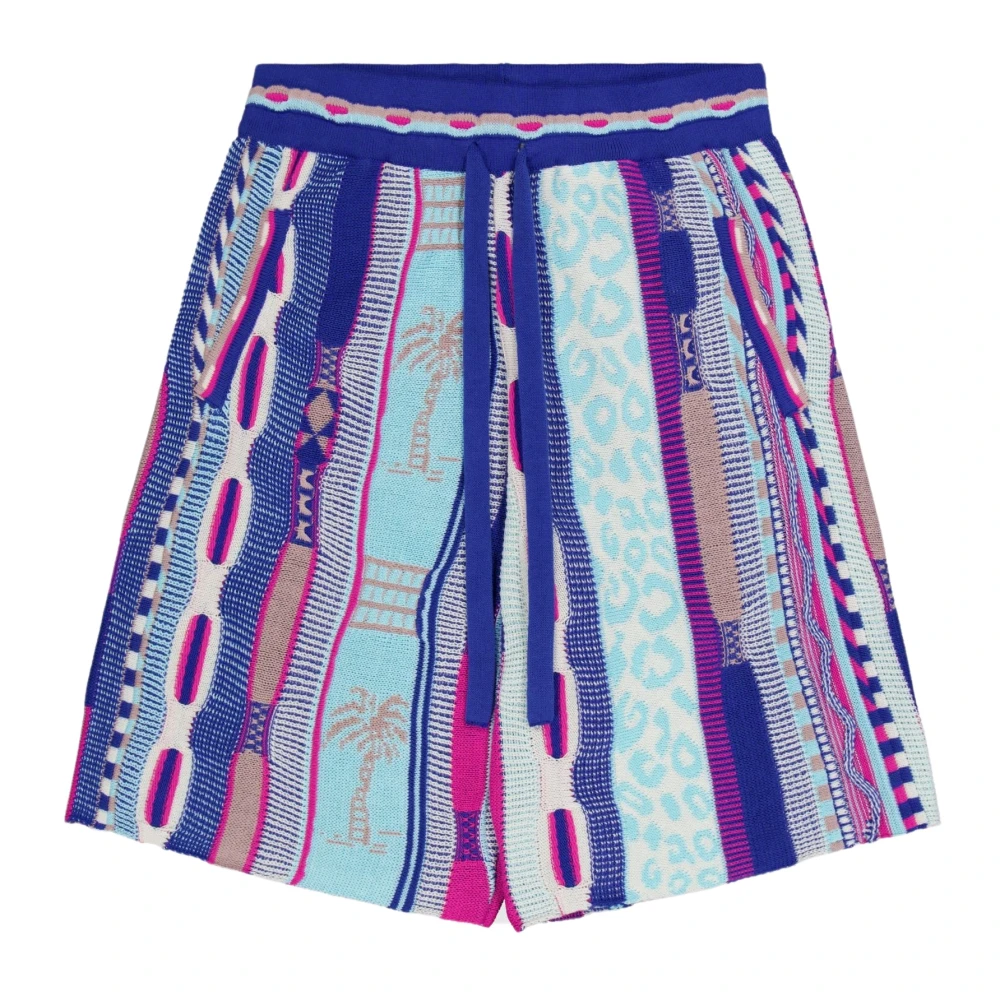 Laneus Multicolor Katoen Jacquard Bermuda Shorts Multicolor Heren