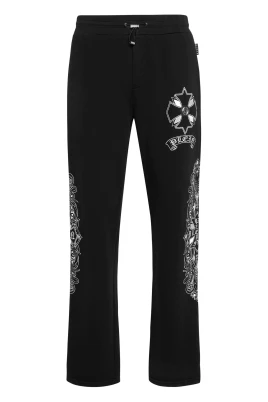 Broderade joggingbyxor Chrome Crest