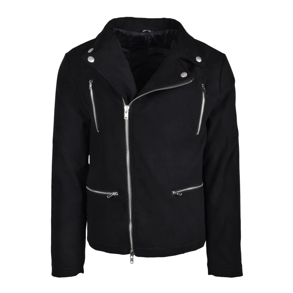 Daniele Alessandrini Stijlvolle jas met polyester en elastan Black Heren