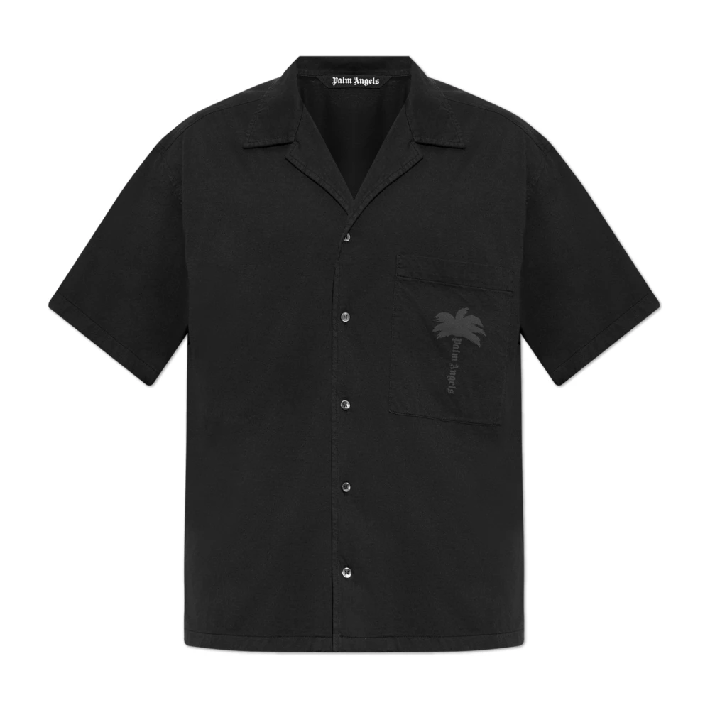 Palm Angels Overhemd met zak Black Heren