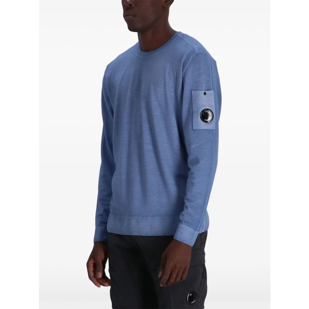 C.P. Company Lichtblauwe Merinowollen Trui Blue Heren