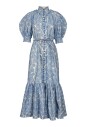 blue-lantern-midi-dress