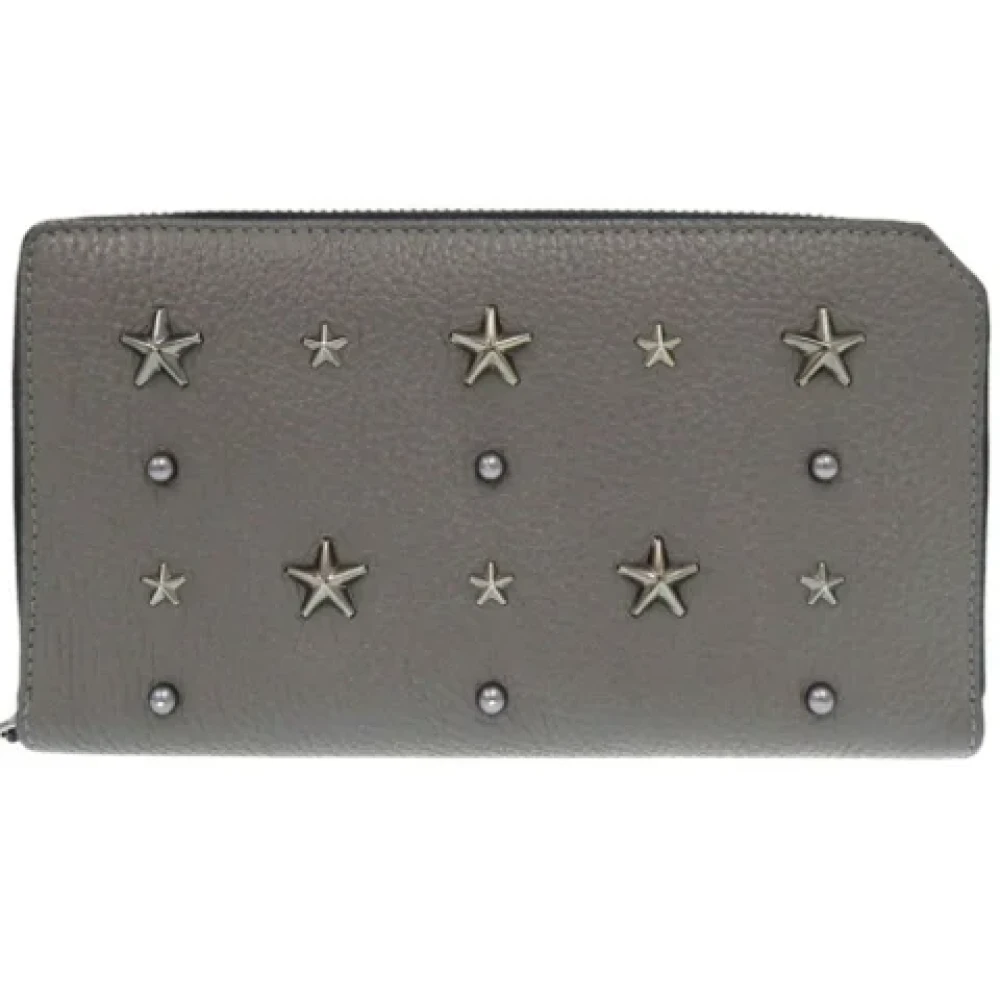 Jimmy Choo Pre-owned Leather wallets Gray Dames