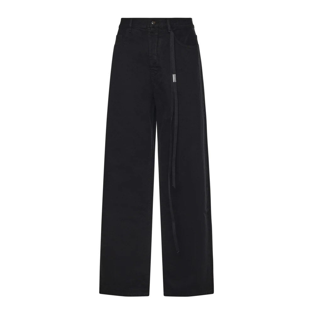 Ann Demeulemeester Black Wide Trousers - Male - Wide Trousers - L - Trousers