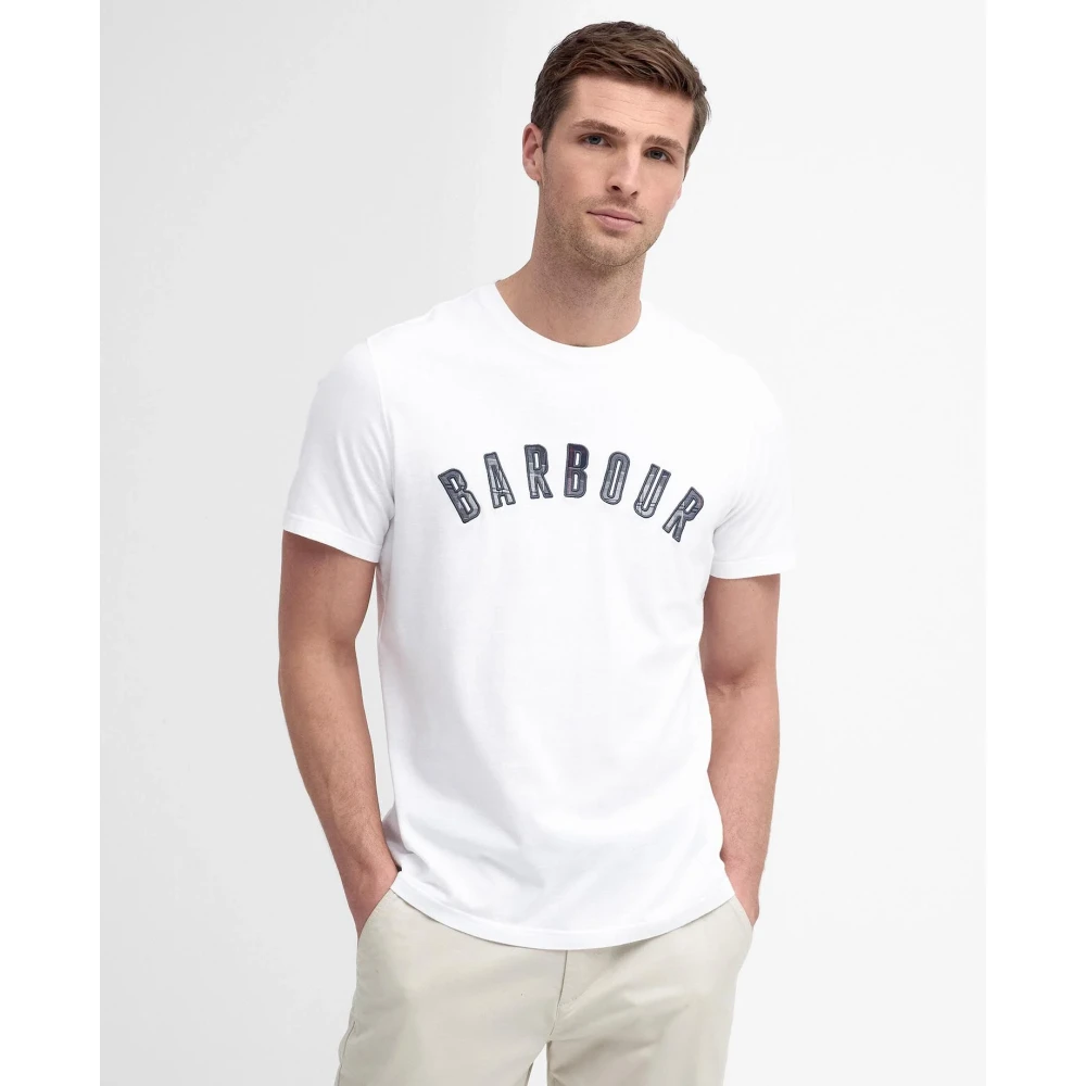 Barbour Ancroft Tartan Tee Classic White Heren