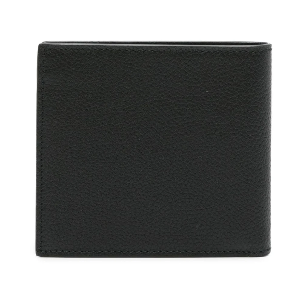 alexander mcqueen Zwarte Logo Portemonnee Kaartsleuven Zilver Black Heren