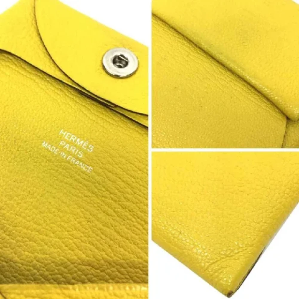 Hermès Vintage Pre-owned Leather wallets Yellow Dames