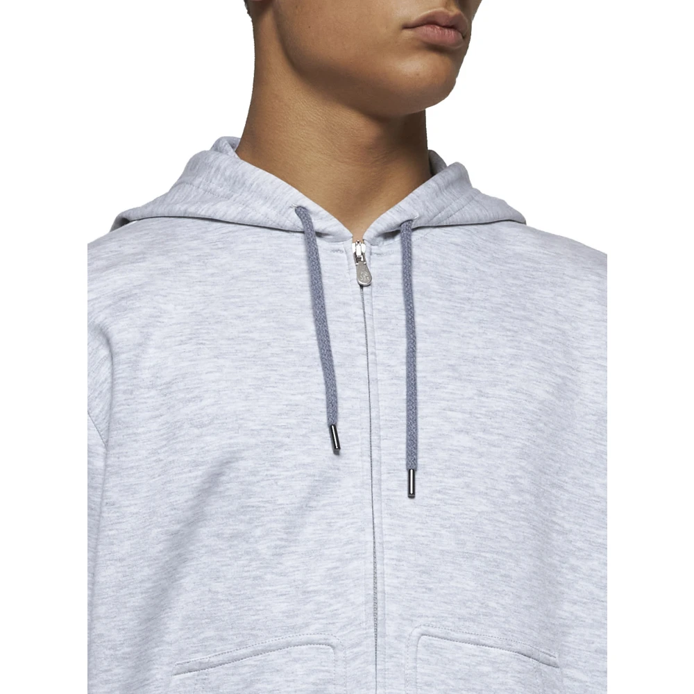 BRUNELLO CUCINELLI Grijze Zip-Through Sweater voor Mannen Gray Heren