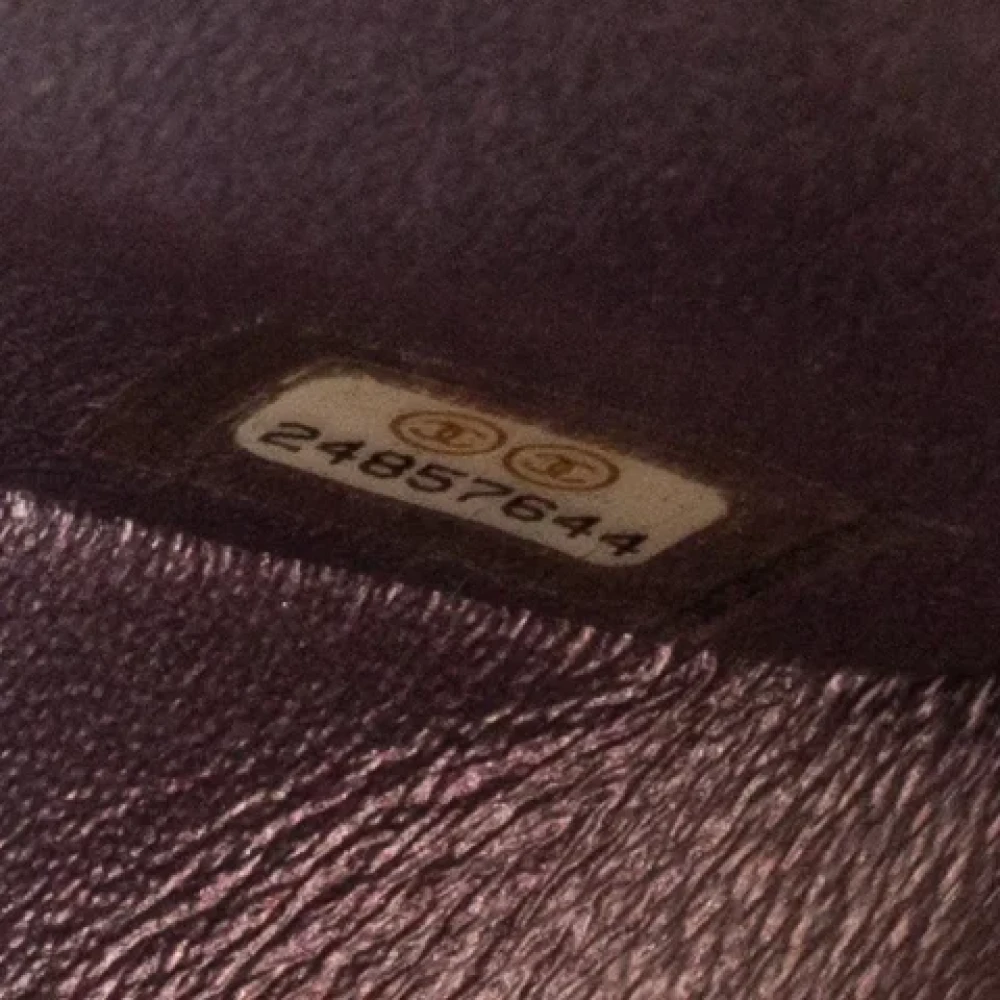 Chanel Vintage Pre-owned Leather chanel-bags Purple Dames