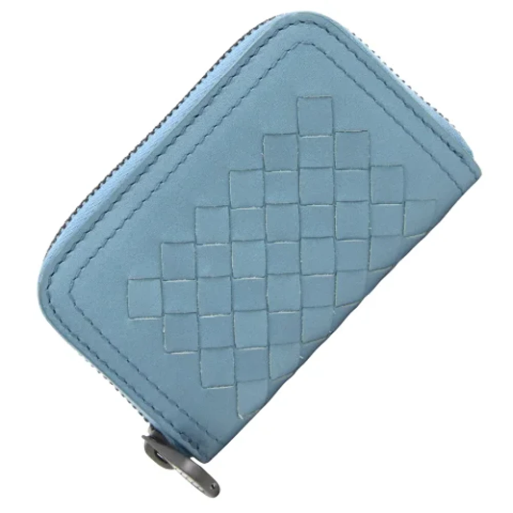 Bottega Veneta Vintage Pre-owned Leather wallets Blue Dames