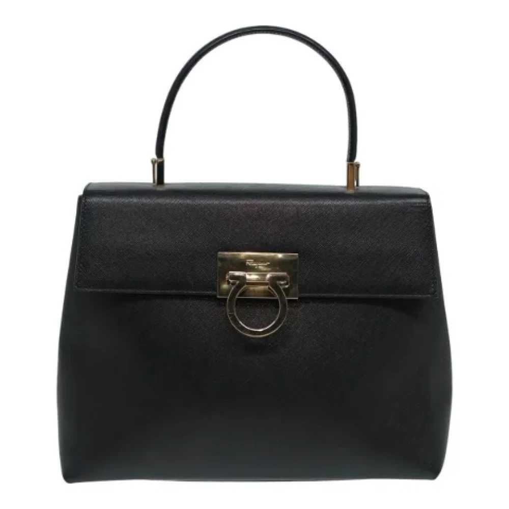 Salvatore Ferragamo Pre-owned Leather handbags Black Dames