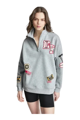 Campus Patch Oversized Quarter-Zip