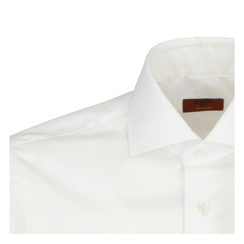Barba Casual Katoenen Overhemd voor Mannen White Heren