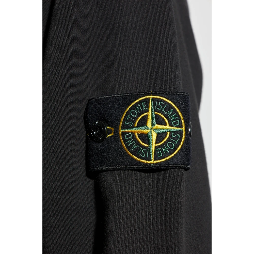 Stone Island Sweatshirt met opstaande kraag Black Heren