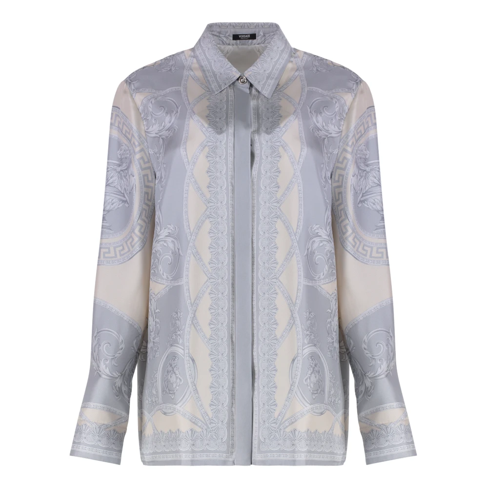 Versace Luxe zijden shirt met unieke print Multicolor Dames