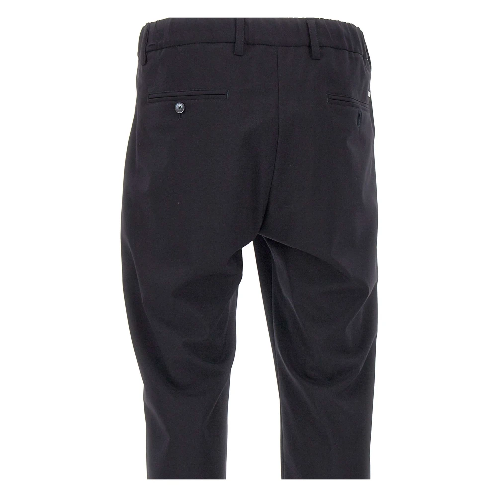 Herno Blauwe Crepe Broek met Elastische Taille Blue Heren