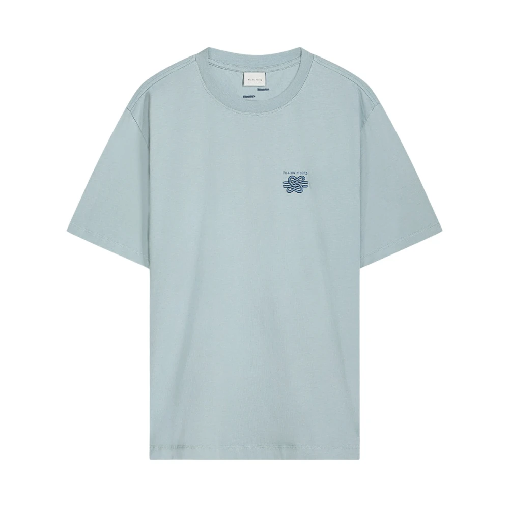 Filling Pieces T-shirt Embroidered Knot Arona Blue Heren