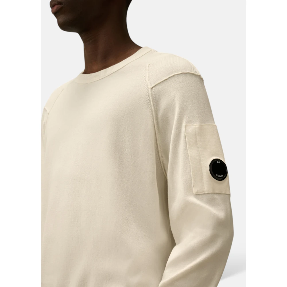 C.P. Company Sea Island Katoenen Gebreide Trui Beige Heren