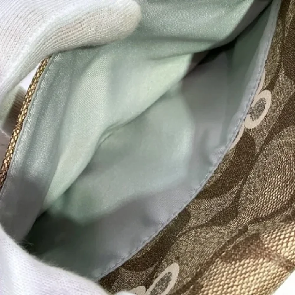 Coach Pre-owned Coated canvas shoulder-bags Green Dames